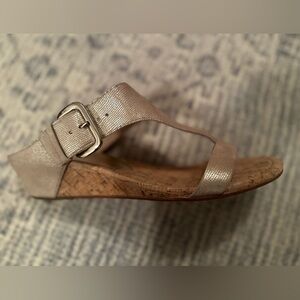 Donald Pliner doli2 platino metalic lizard print Women's Sandals with Buckle 9